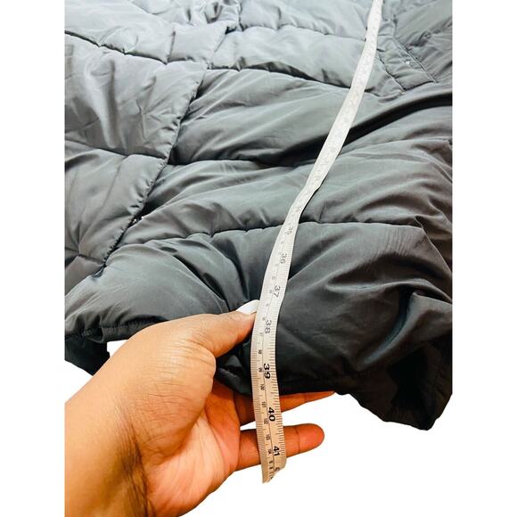 Ellos Womens Black Puffer Hooded Zip Up Long Jacket Quilted Plus Size 32 - Picture 7 of 10